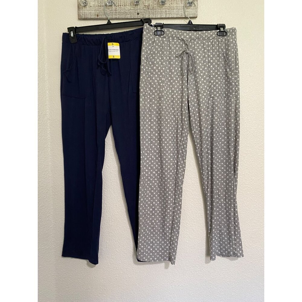 Lucky Brand Women's 2 Pack Lounge Pant Straight Leg Pajama Cozy Comfort - Picture 4 of 11